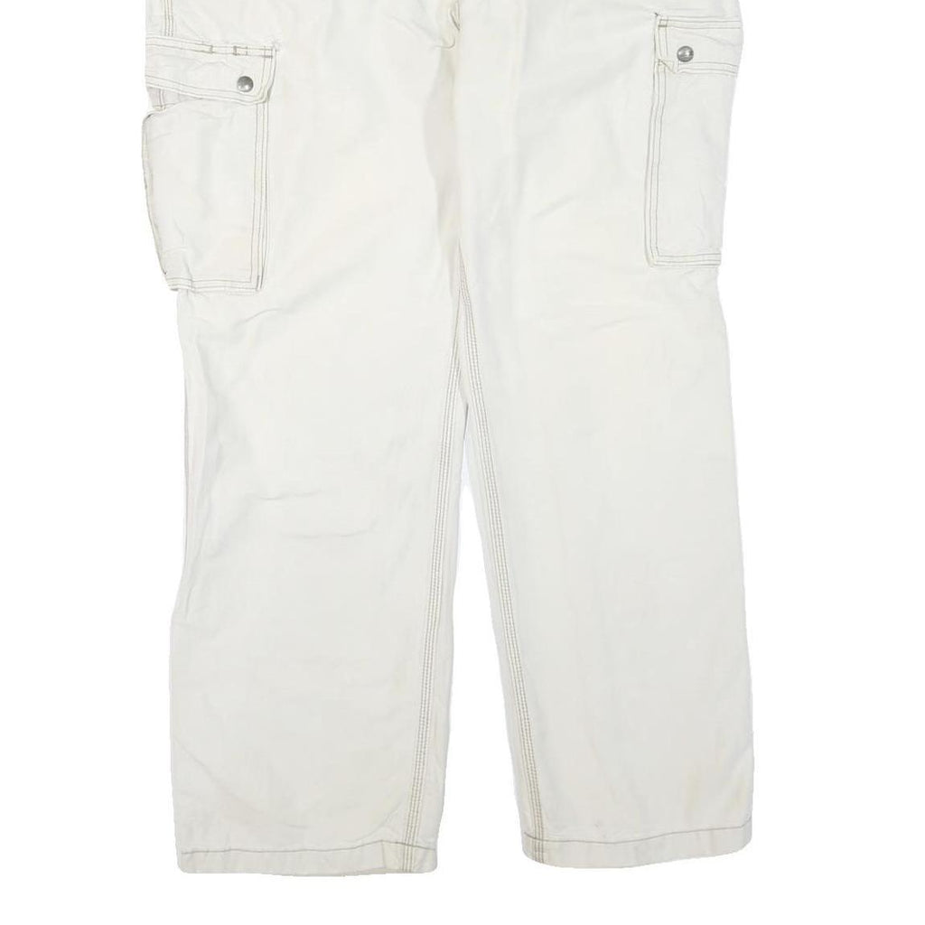 CARHARTT Mens Cotton Blend White Workwear Regular Straight Trousers W40 L32