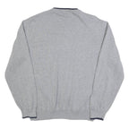 NAUTICA Mens Grey Cotton Plain V-Neck Regular Fit Jumper L Casual Classic