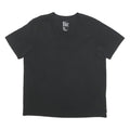 NIKE Mens Black Plain T-Shirt XL Short Sleeve V-Neck Cotton Blend Casual
