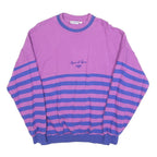 FLASH TEAM Womens Purple & Blue Sweatshirt Crew Neck L Spirit Of Sport Casual