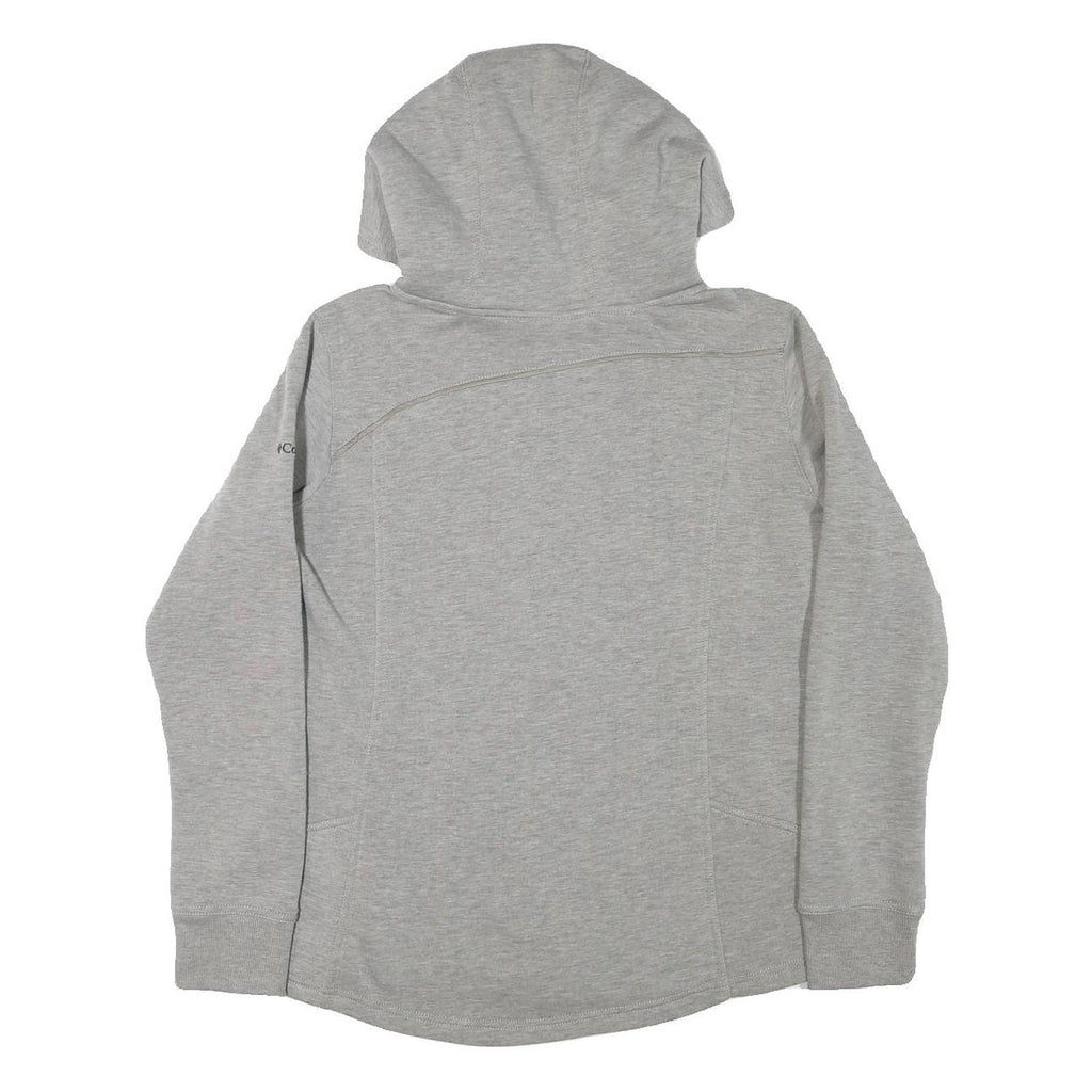 COLUMBIA Womens Grey Hoodie XL Cotton Blend Full Zip Casual Outdoor Sweatshirt