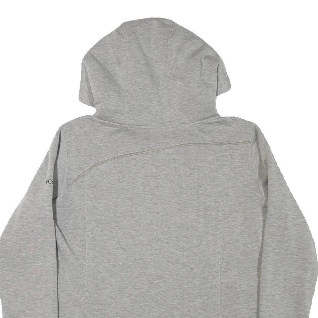 COLUMBIA Womens Grey Hoodie XL Cotton Blend Full Zip Casual Outdoor Sweatshirt