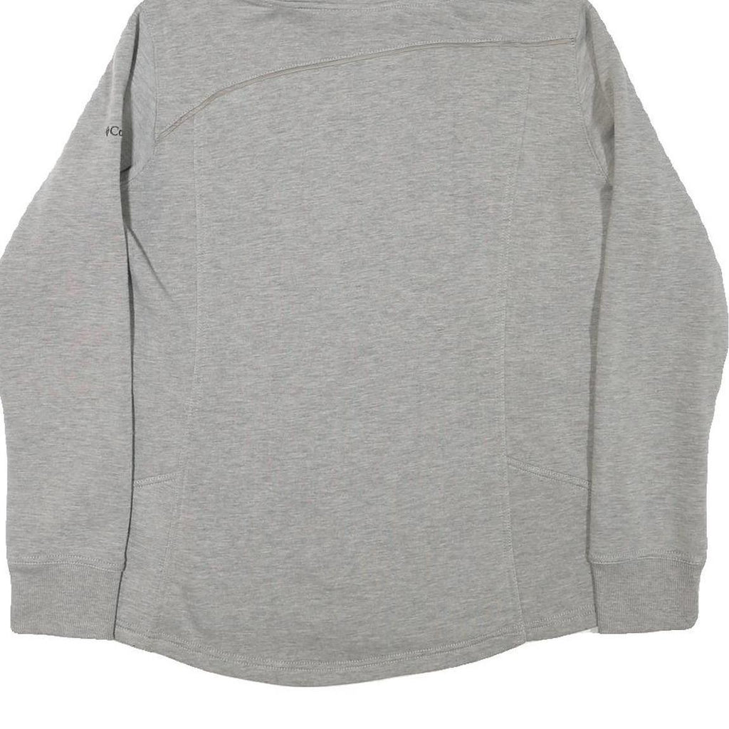 COLUMBIA Womens Grey Hoodie XL Cotton Blend Full Zip Casual Outdoor Sweatshirt