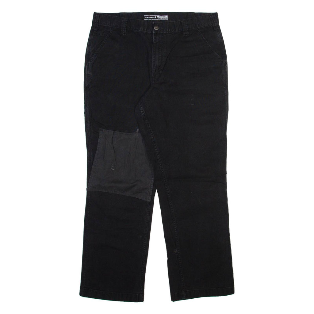 CARHARTT Mens Trousers Black Relaxed Straight W34 L30