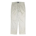 NAUTICA Mens Cotton White Regular Straight Trousers W33 L30 Classic Fit Casual