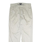 NAUTICA Mens Cotton White Regular Straight Trousers W33 L30 Classic Fit Casual