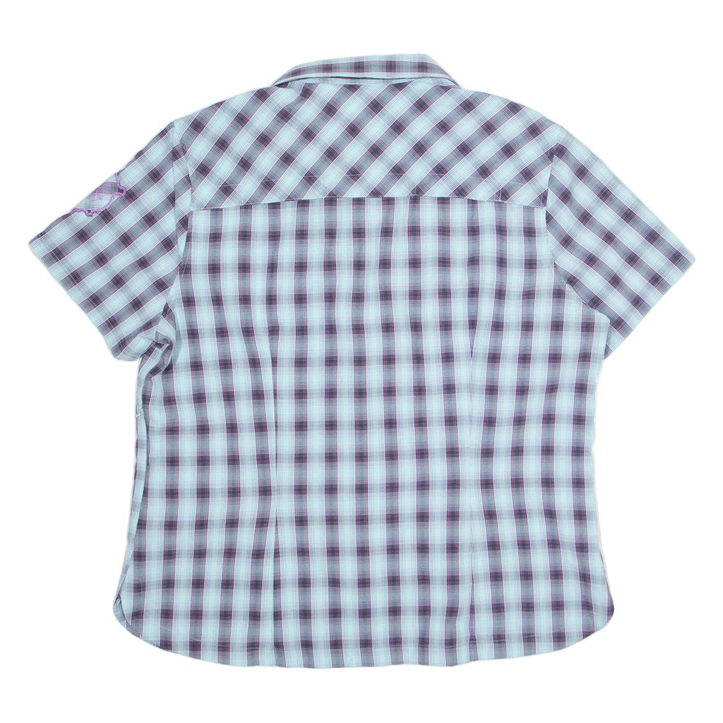 JACK WOLFSKIN Womens Shirt Blue Check M
