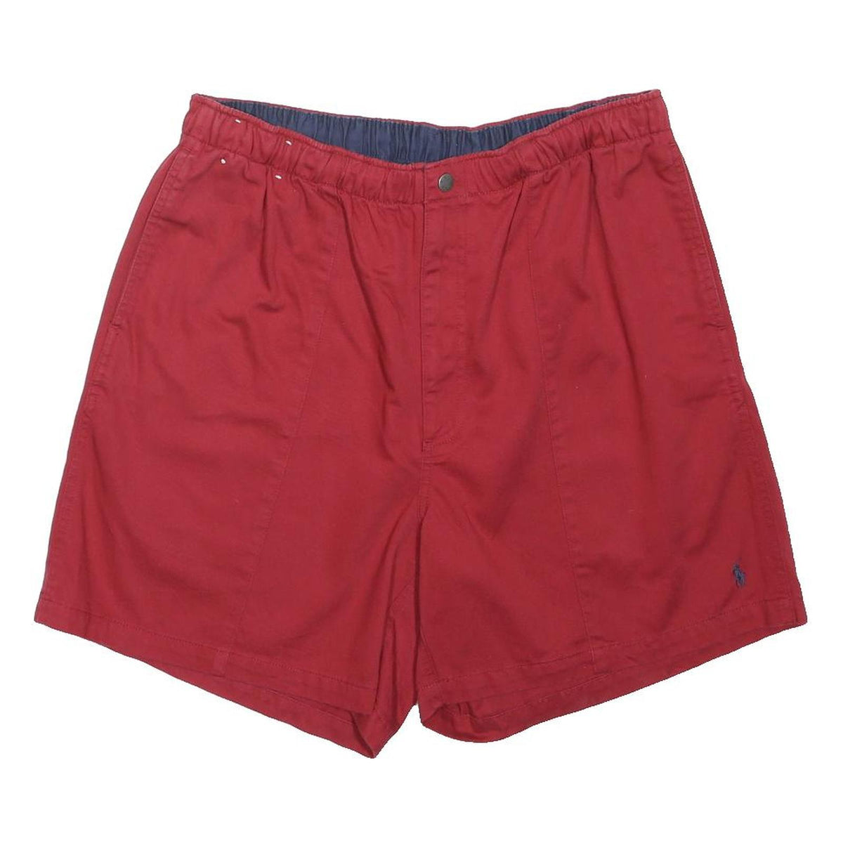 POLO RALPH LAUREN Mens Red Casual Shorts L W35 Cotton Blend Elastic Waist