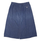 DA MART Womens Blue Denim Button Front Midi Cotton Blend Skirt L Casual Vintage