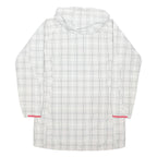 HELLY HANSEN Womens White & Black Check Waterproof Jacket L Polyester Blend Zip