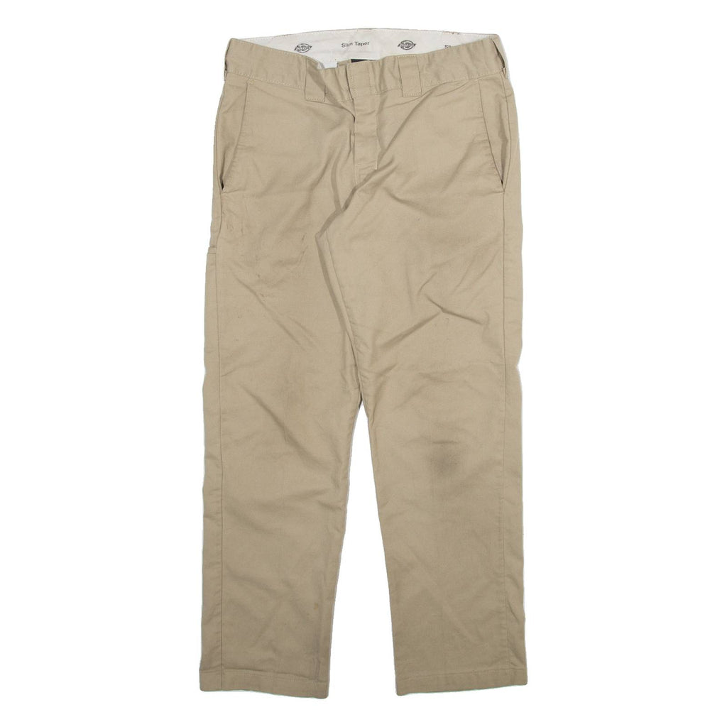 DICKIES Mens Trousers Beige Slim Tapered W32 L30