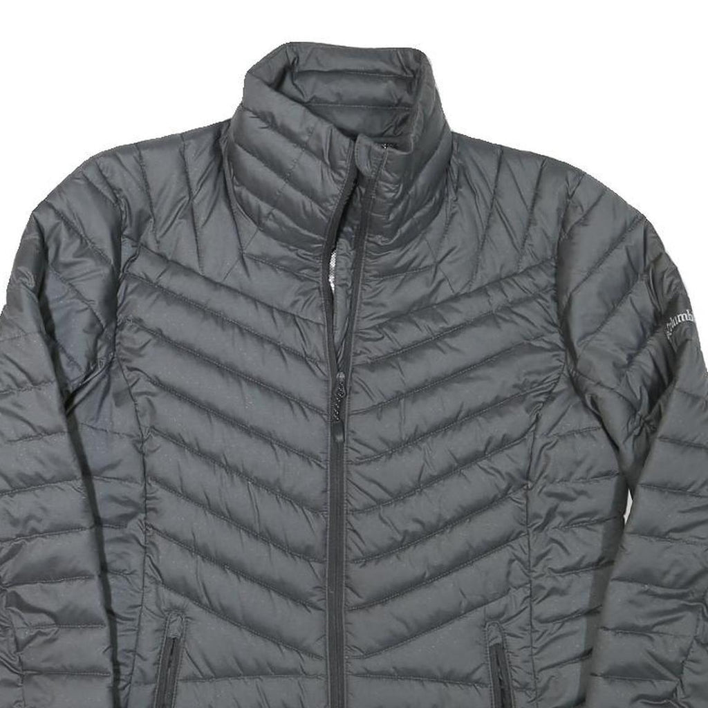 COLUMBIA Womens Black Outdoor Jacket L Polyester Blend Quilted Zip Pockets