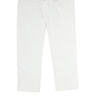 CALVIN KLEIN Mens Jeans White Regular Straight Denim Raw W28 L31 Zip Cotton