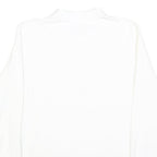 DIESEL Mens White Long Sleeve Plain Polo Shirt M Cotton Blend Casual