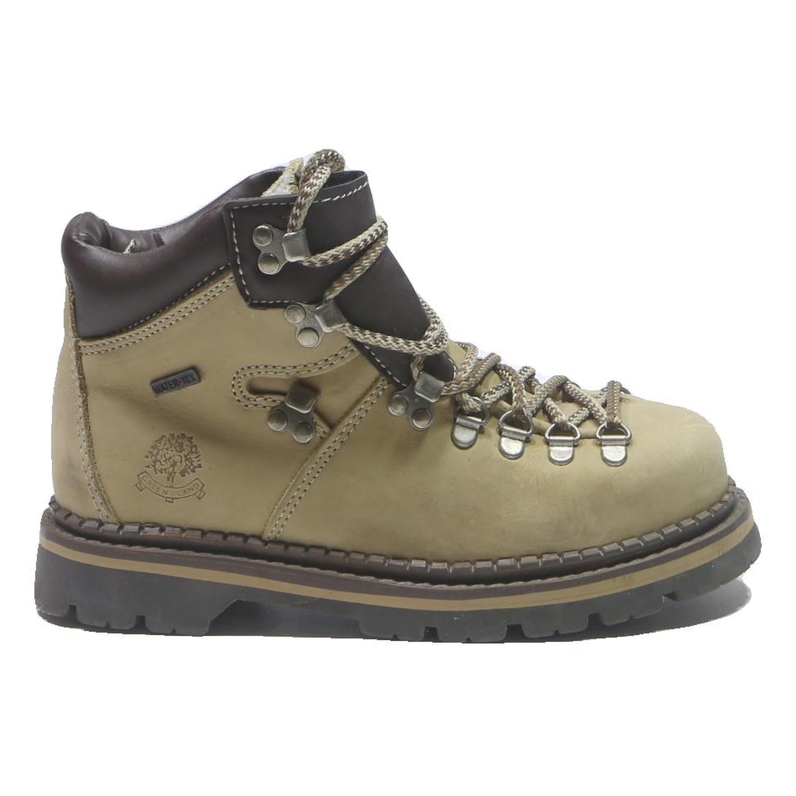 GREEN LAND Womens Hiking Boots Leather Beige UK 4 Waterproof Durable Outdoor