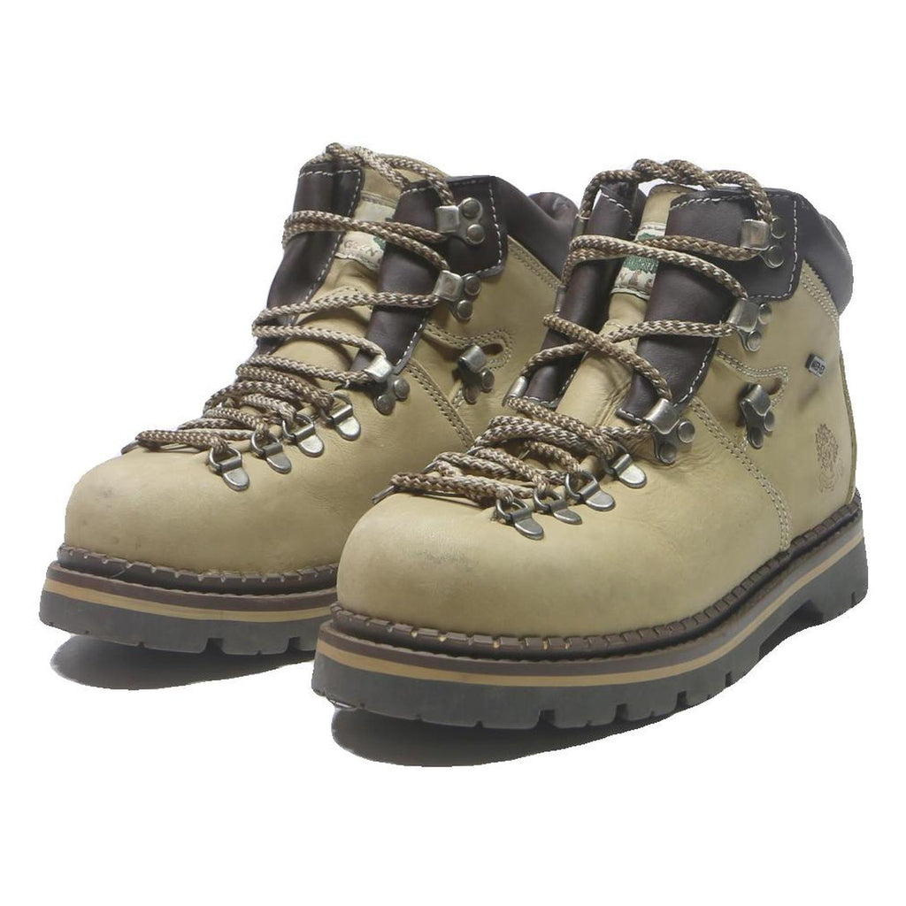 GREEN LAND Womens Hiking Boots Leather Beige UK 4 Waterproof Durable Outdoor