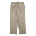 GSWD Mens Cotton Blend Beige Relaxed Straight Trousers W36 L34 Casual Zip Fly