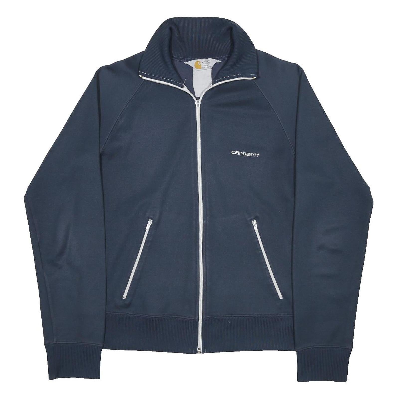 CARHARTT Mens Navy Blue Polyester Blend Zip Jacket S Casual Sportswear