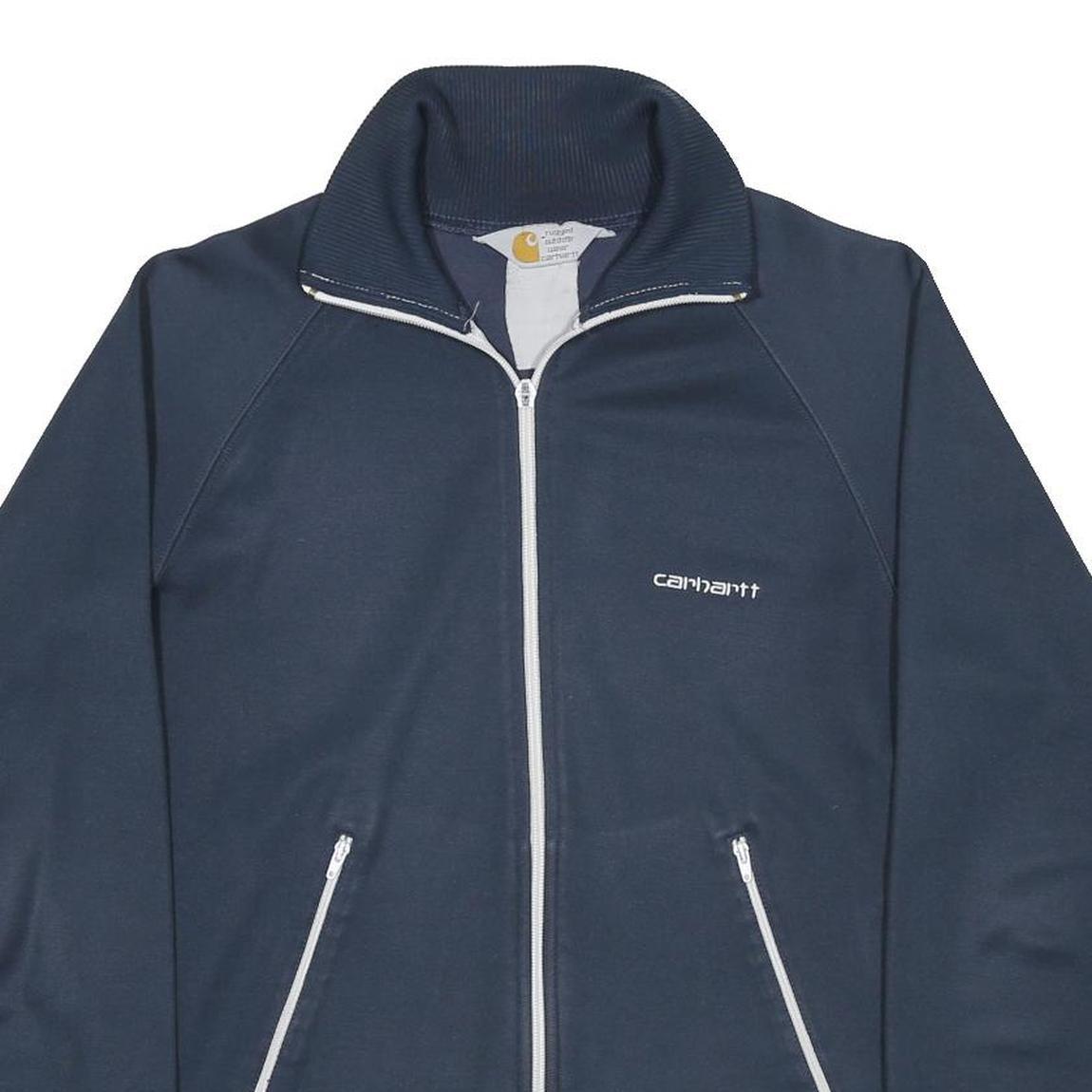 CARHARTT Mens Navy Blue Polyester Blend Zip Jacket S Casual Sportswear