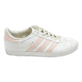ADIDAS Gazelle Womens Classic Leather Trainers White & Pink UK 4 Casual