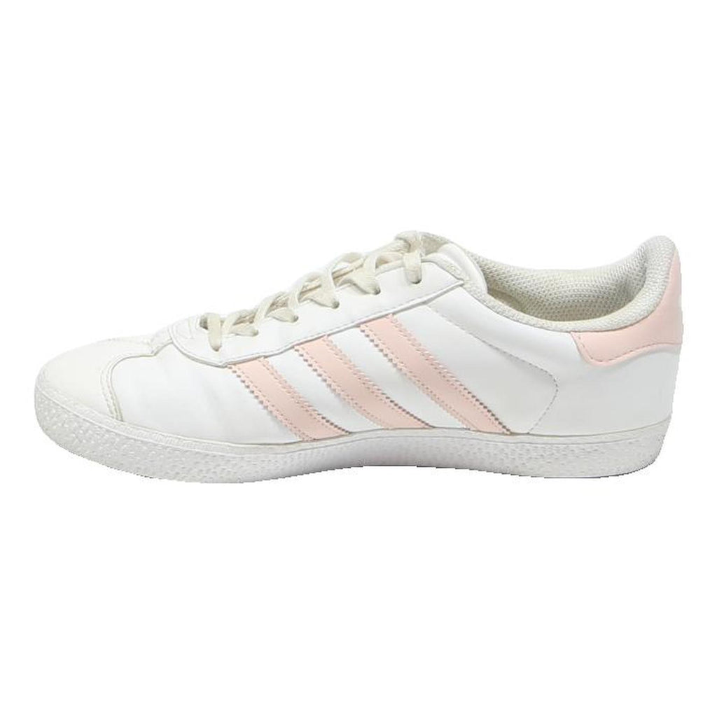 ADIDAS Gazelle Womens Classic Leather Trainers White & Pink UK 4 Casual