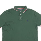 POLO RALPH LAUREN Womens Green Short Sleeve Plain Polo Shirt M Cotton Blend