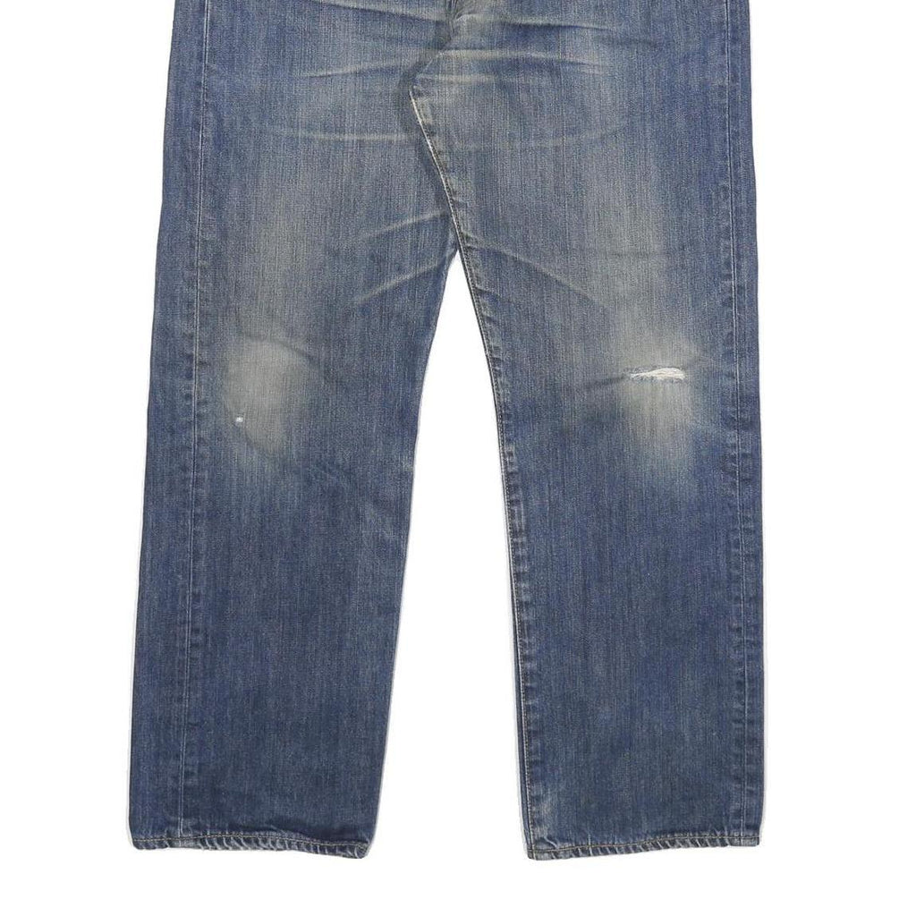 LEVI'S 501 Mens Jeans Blue Regular Straight Denim Medium W34 L27 Classic Button