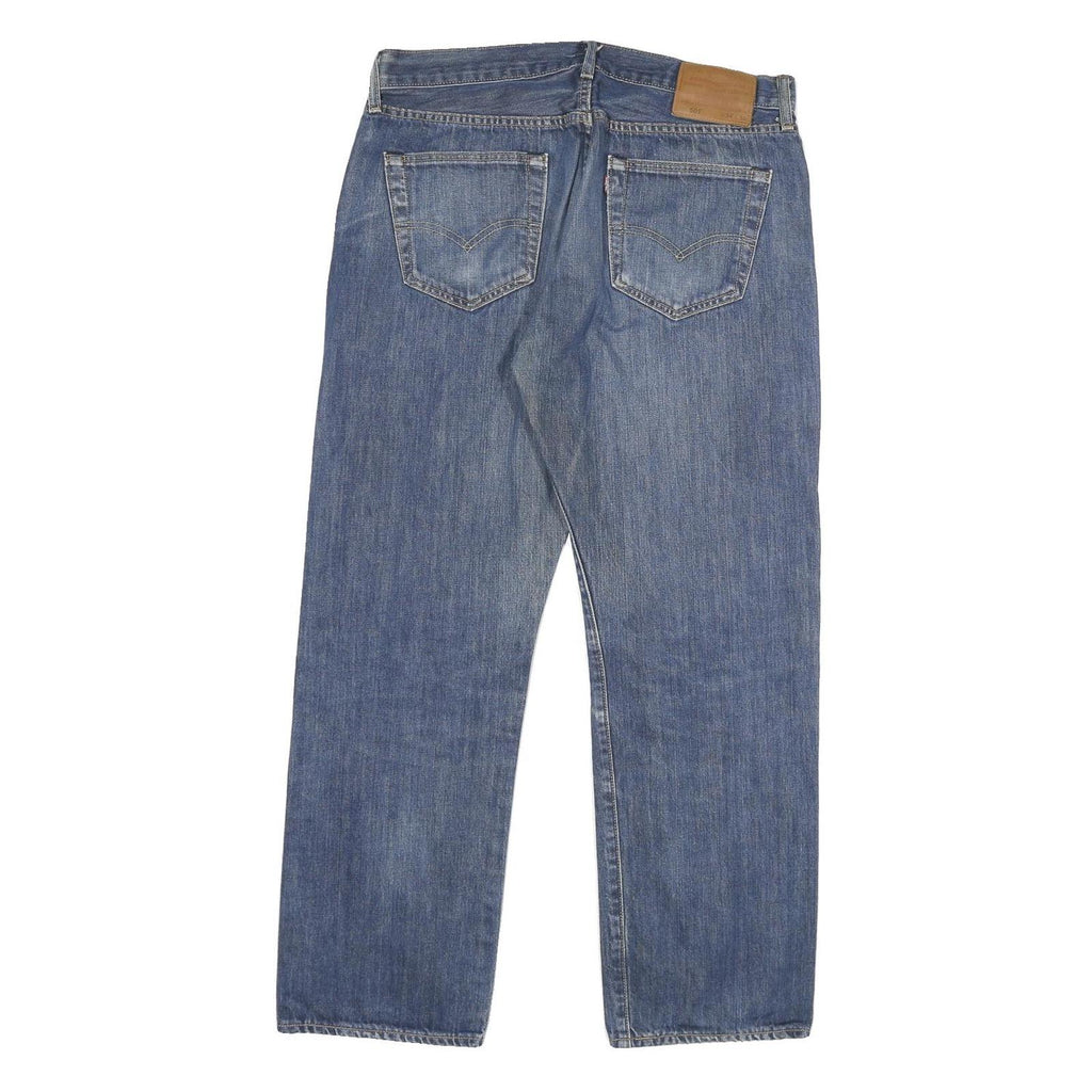 LEVI'S 501 Mens Jeans Blue Regular Straight Denim Medium W34 L27 Classic Button