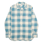 LEVI'S Mens Blue & Cream Checked Shirt S Cotton Long Sleeve Casual Classic