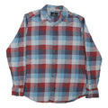 WIND RIVER Mens Blue & Red Check Cotton Blend Shirt L Long Sleeve Casual