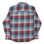 WIND RIVER Mens Blue & Red Check Cotton Blend Shirt L Long Sleeve Casual