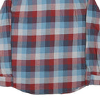 WIND RIVER Mens Blue & Red Check Cotton Blend Shirt L Long Sleeve Casual