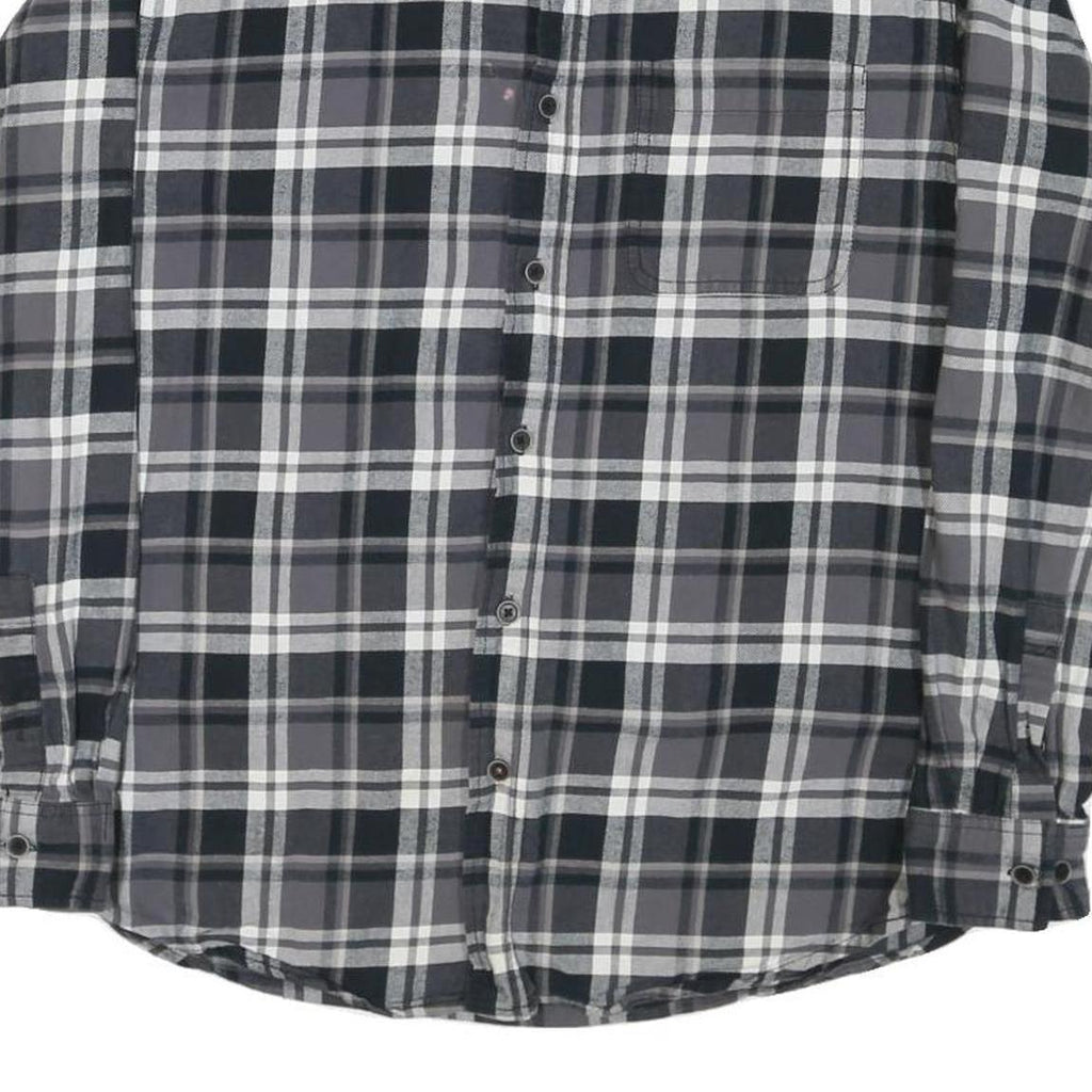 WEATHERPROOF Mens Black & Grey Check Shirt M Long Sleeve Cotton Blend Casual