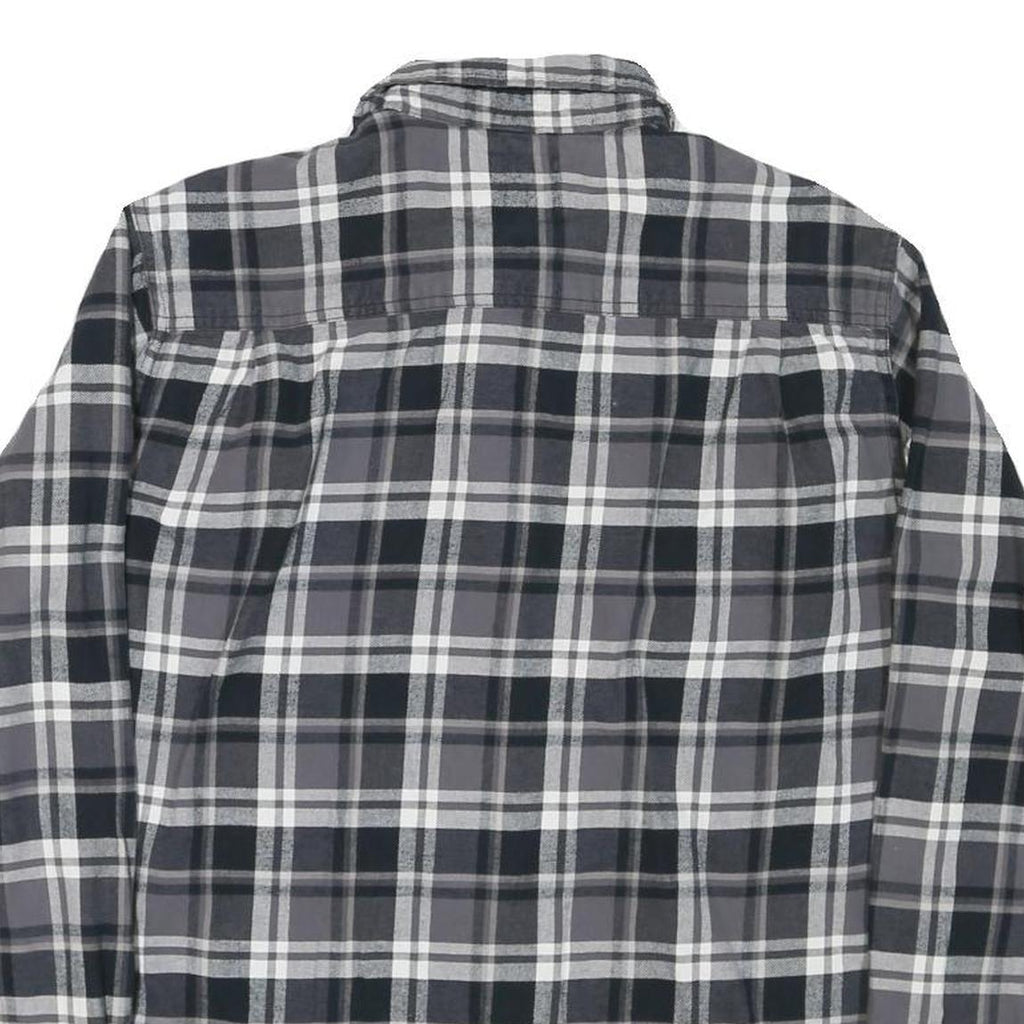 WEATHERPROOF Mens Black & Grey Check Shirt M Long Sleeve Cotton Blend Casual