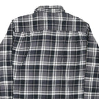 WEATHERPROOF Mens Black & Grey Check Shirt M Long Sleeve Cotton Blend Casual