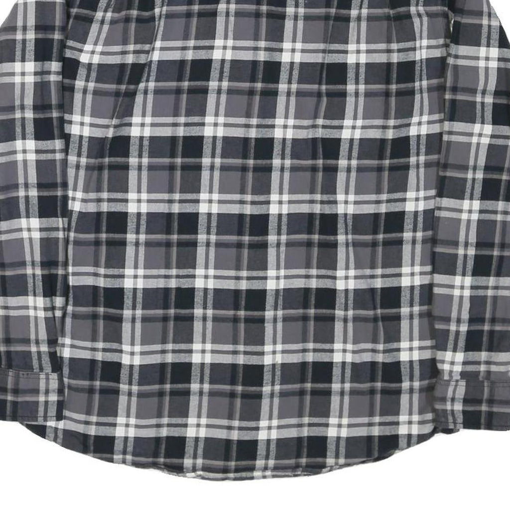 WEATHERPROOF Mens Black & Grey Check Shirt M Long Sleeve Cotton Blend Casual