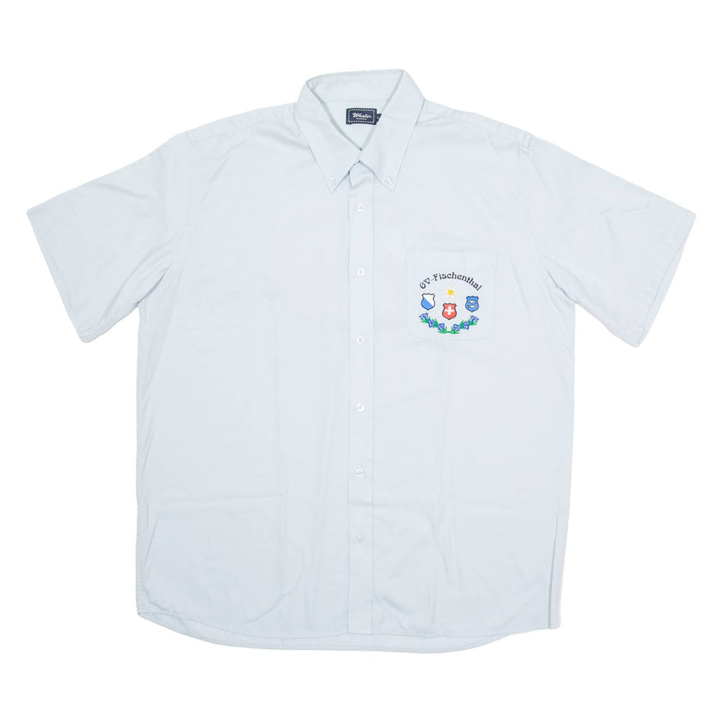 WHALE OV-Fischenthal Mens Plain Shirt Blue XL