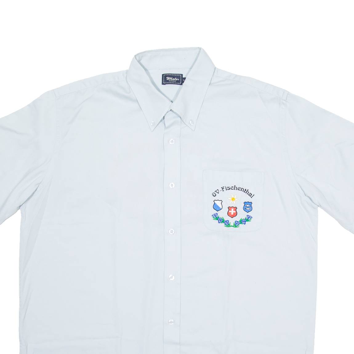 WHALE OV-Fischenthal Mens Plain Shirt Blue XL