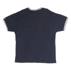CHAMPION Mens Navy Blue & Grey Modern T-Shirt L Short Sleeve Crew Neck