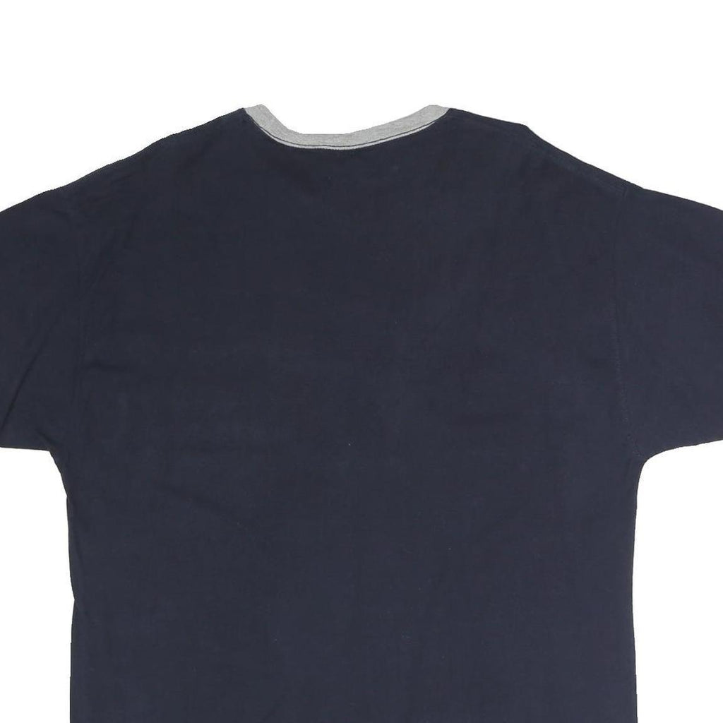 CHAMPION Mens Navy Blue & Grey Modern T-Shirt L Short Sleeve Crew Neck