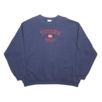 NFL Mens Navy Blue Titans Crew Neck 2XL Cotton Blend Sweatshirt Pullover