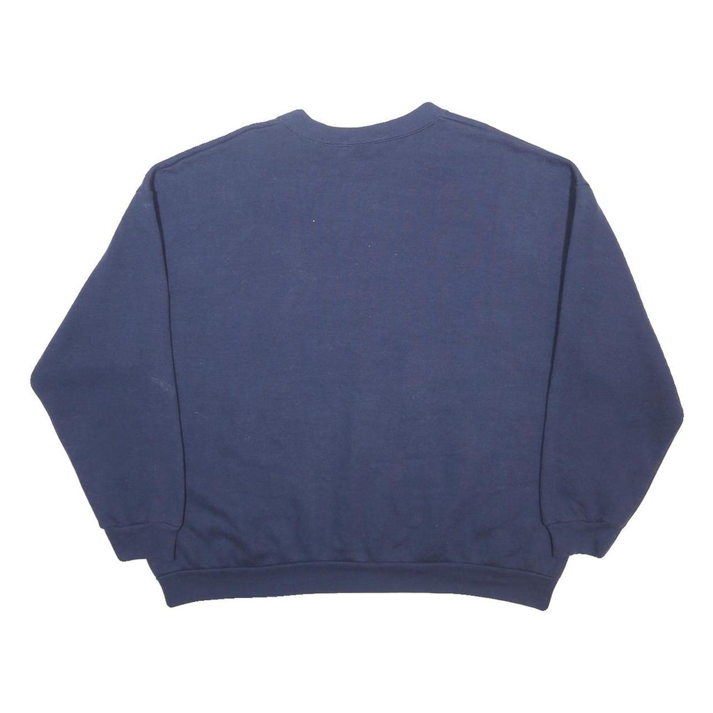 NFL Mens Navy Blue Titans Crew Neck 2XL Cotton Blend Sweatshirt Pullover