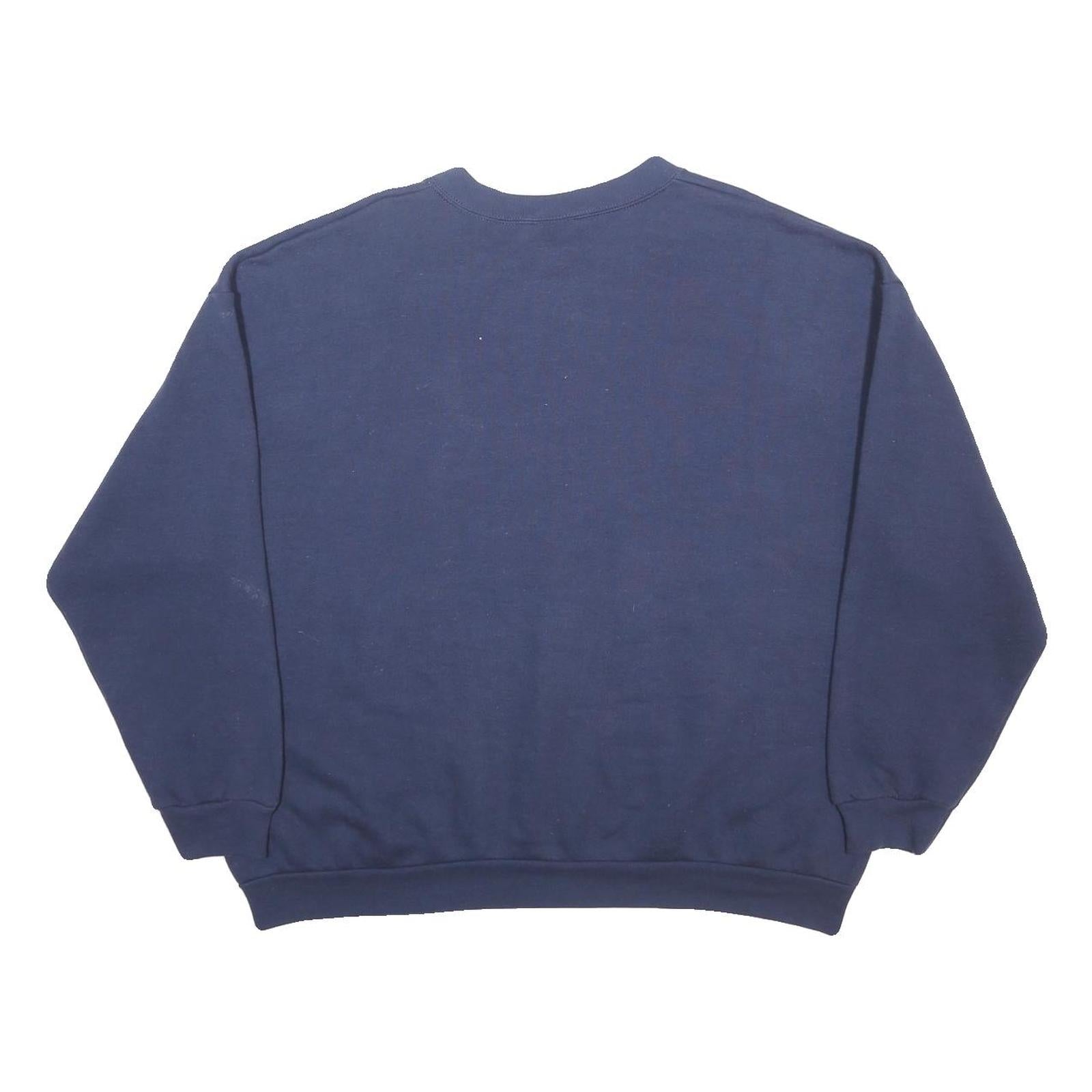 NFL Mens Navy Blue Titans Crew Neck 2XL Cotton Blend Sweatshirt Pullover