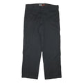 DICKIES Mens Cotton Blend Black Regular Fit Straight Leg Trousers W35 L28