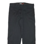 DICKIES Mens Cotton Blend Black Regular Fit Straight Leg Trousers W35 L28