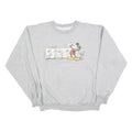 DISNEY Womens Grey Mickey Mouse Crew Neck L Cotton Blend Sweatshirt Casual