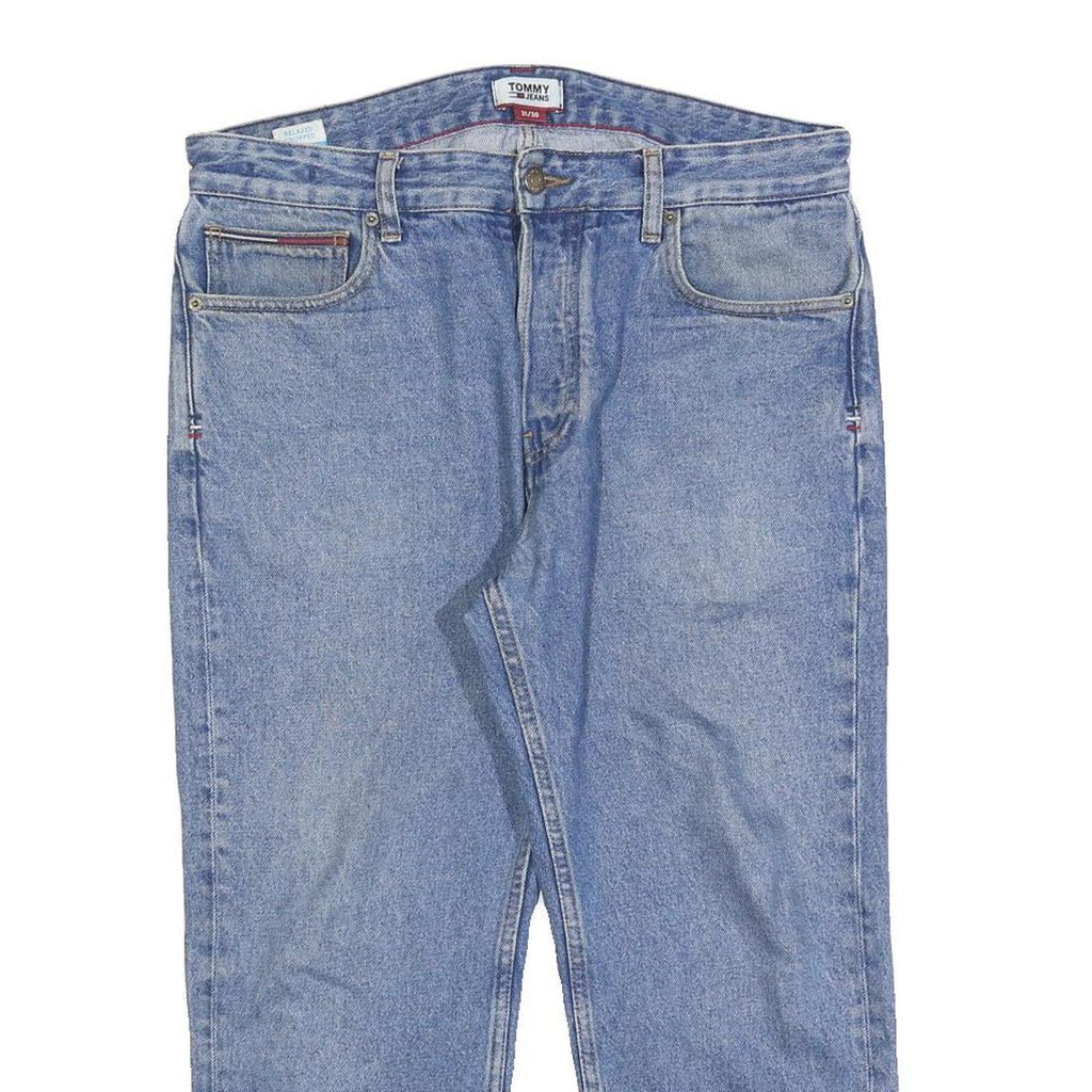 TOMMY HILFIGER Womens Jeans Blue Relaxed Straight Denim Medium W34 L24 Stylish