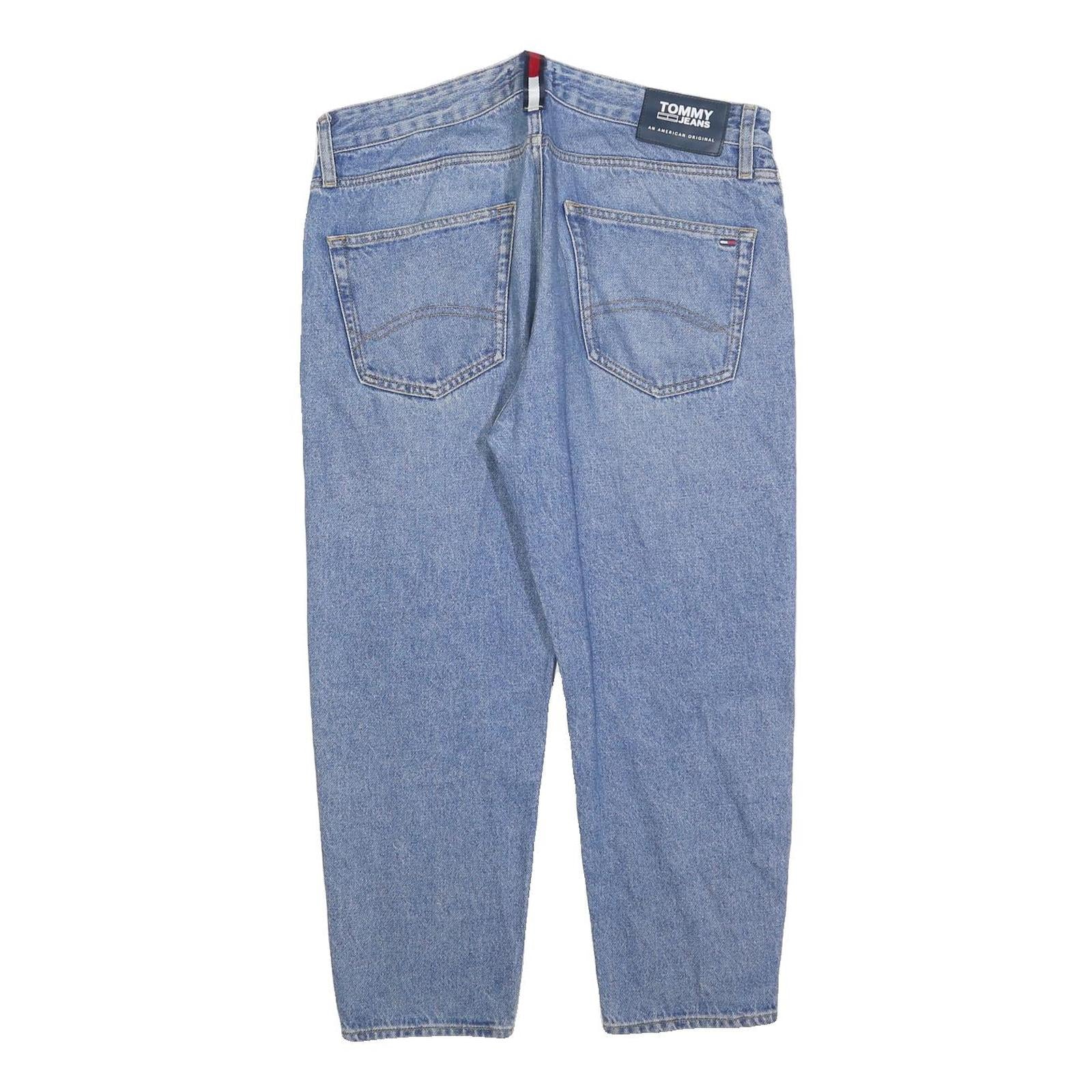 TOMMY HILFIGER Womens Jeans Blue Relaxed Straight Denim Medium W34 L24 Stylish