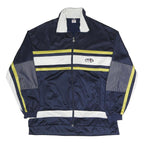 HEROD SPORT Mens Navy & White Sports Jacket L Polyester Blend Zip Track Top