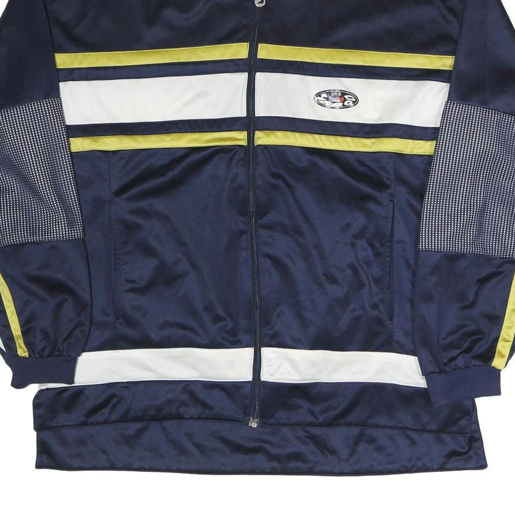 HEROD SPORT Mens Navy & White Sports Jacket L Polyester Blend Zip Track Top